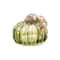Glitzhome® 6" Green & Amber Crackle Glass Short Pumpkin, 2ct.